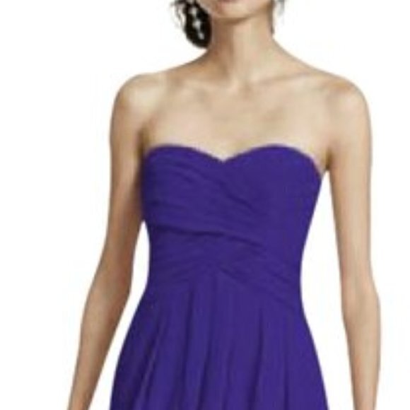 David's Bridal REGENCY Short Crinkle Chiffon Dress - Picture 5 of 5